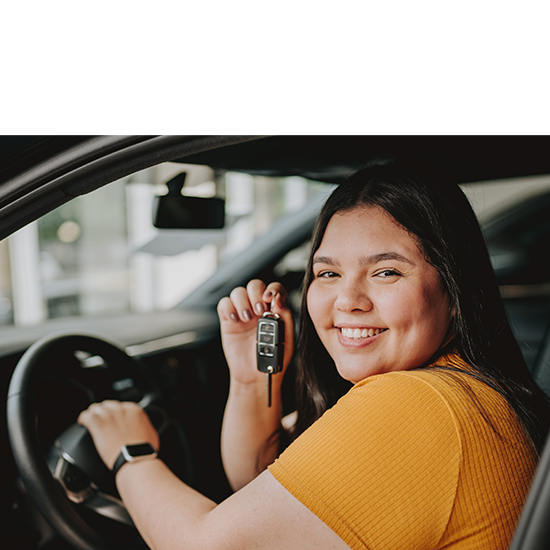 Girl Holding Car Keys