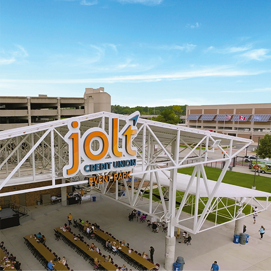 Jolt CU Event Park sign