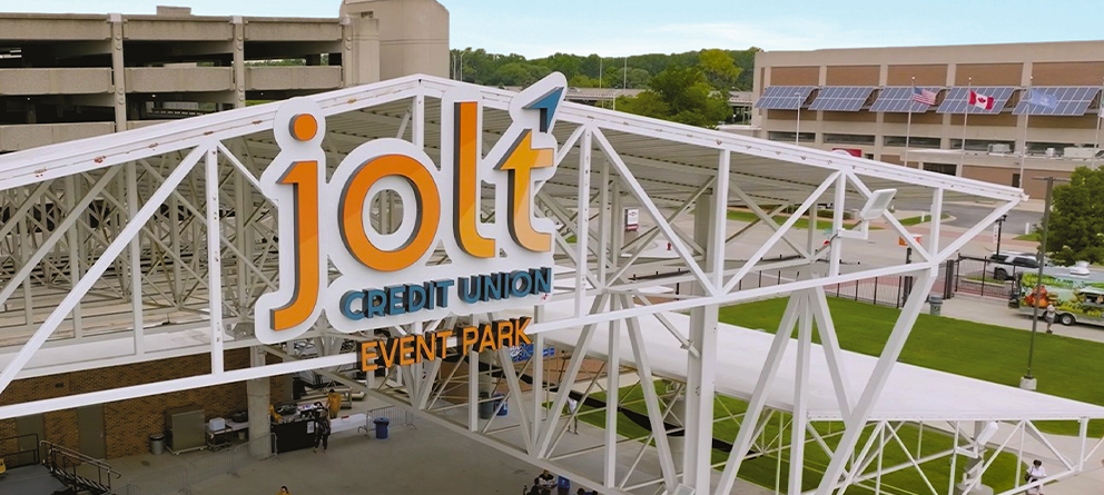 Jolt CU Event Park sign