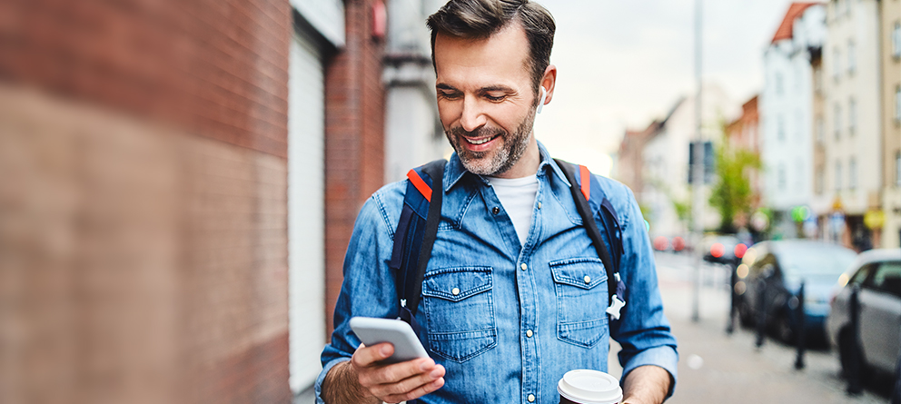 Man with mobile phone