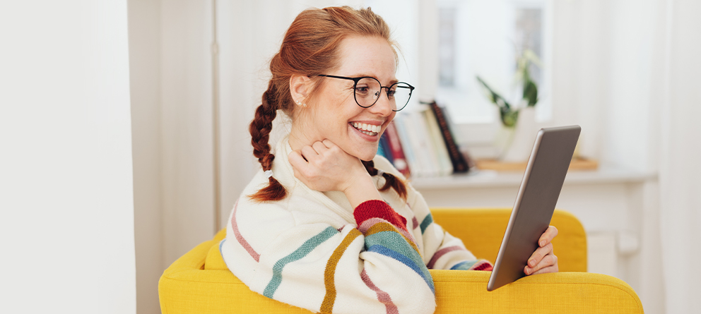 Woman with iPad