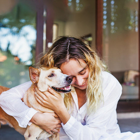 Woman with dog