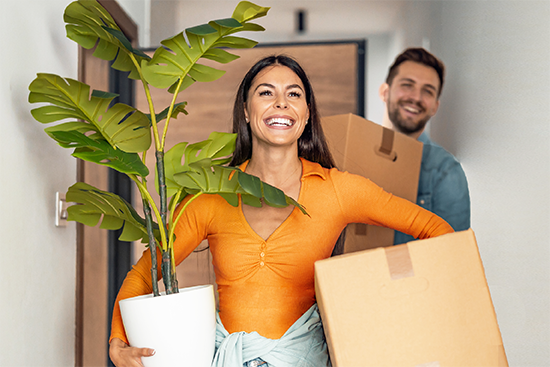 Couple moving into house