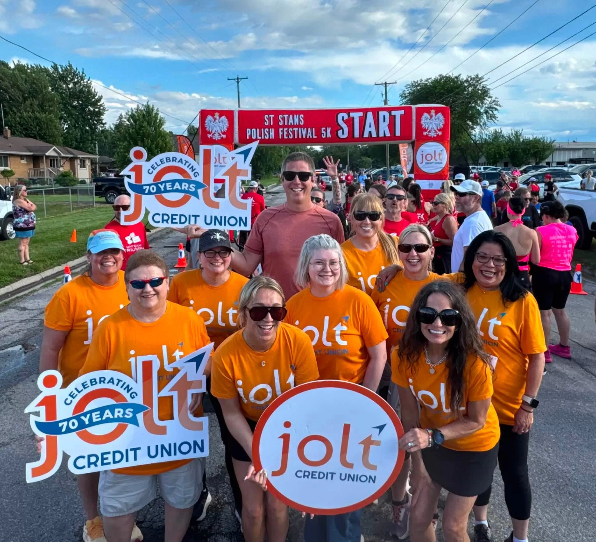 Jolt Employee's at the St. Stans road Race